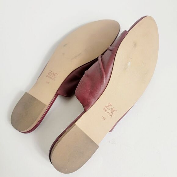 ZAC Zac Posen Yana Womens Slide Dark Red Sandal Size 11 - Picture 9 of 10